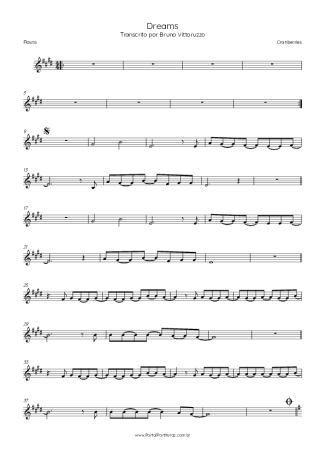 The Cranberries  score for Flute