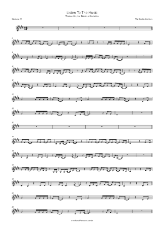 The Doobie Brothers Listen To The Music score for Clarinet (C)