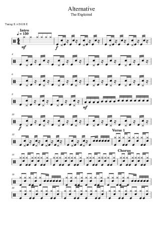 The Exploited  score for Drums