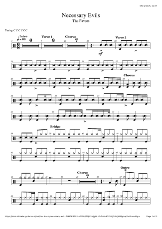 The Favors  score for Drums