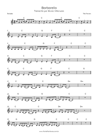 The Fevers Barbarella score for Keyboard