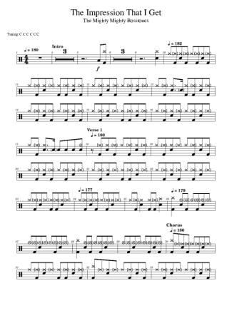 The Mighty Mighty Bosstones The Impression That I Get score for Drums