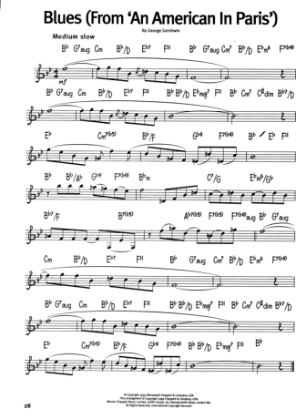 The Real Book Of Blues Blues (From An American In Paris) score for Keyboard