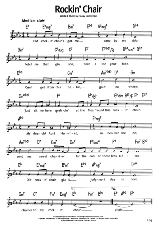 The Real Book Of Blues Rockin Chair score for Keyboard