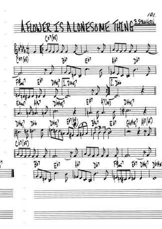 The Real Book of Jazz A Flower Is A Lonesome Thing score for Keyboard