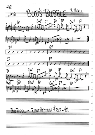 The Real Book of Jazz Buds Bubble score for Keyboard