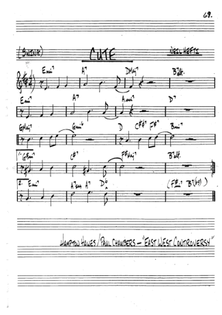 The Real Book of Jazz Cute score for Trumpet
