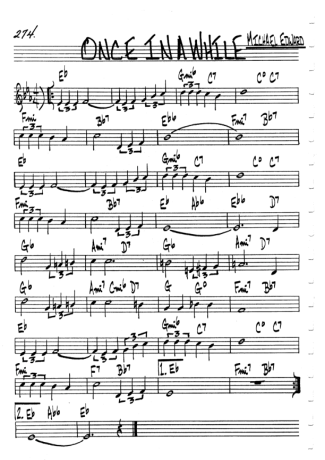The Real Book of Jazz Once In A While score for Keyboard