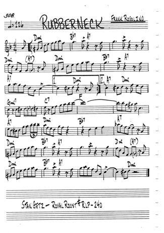 The Real Book of Jazz Rubberneck score for Clarinet (C)