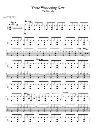 The Specials  score for Drums