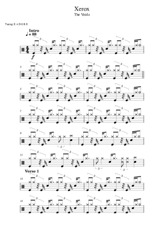 The Voidz  score for Drums