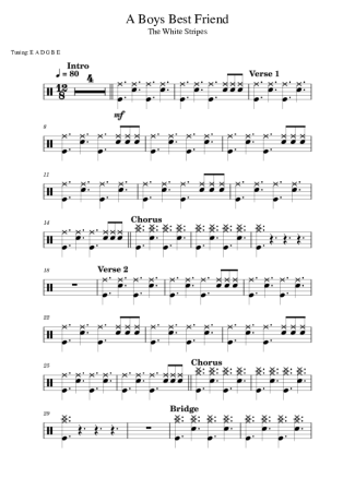The White Stripes  score for Drums