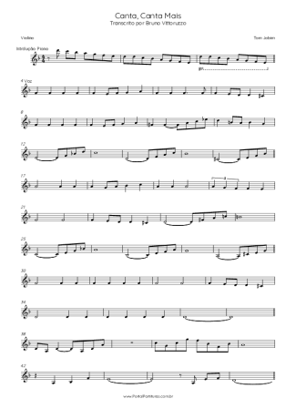 Tom Jobim Canta, Canta Mais score for Violin