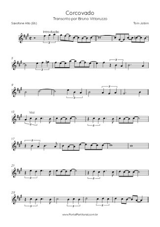 Tom Jobim  score for Alto Saxophone