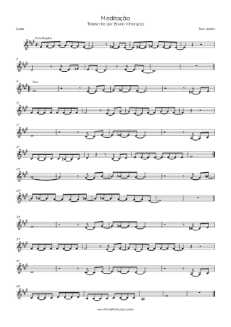 Tom Jobim Meditação score for Harmonica