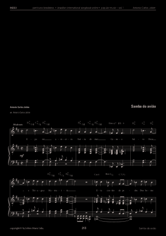 Tom Jobim Samba do Avião score for Piano