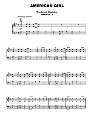 Tom Petty  score for Piano