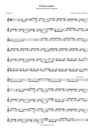 Toquinho e Vinícius de Moraes  score for Clarinet (C)