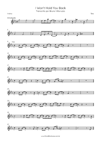 Toto  score for Violin