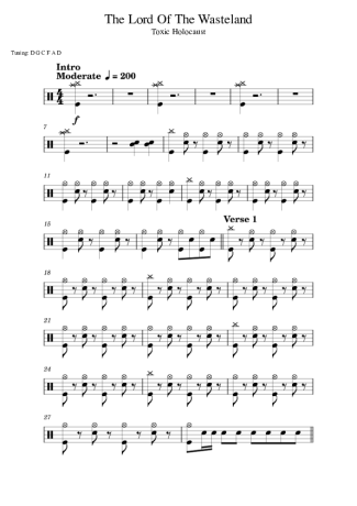 Toxic Holocaust  score for Drums