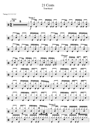 Trueblood  score for Drums