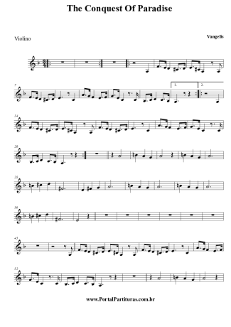 Vangelis 1492: The Conquest Of Paradise score for Violin