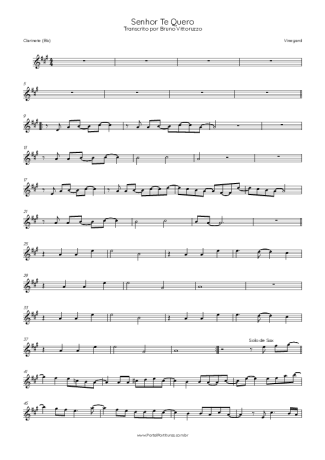 Vineyard  score for Clarinet (Bb)