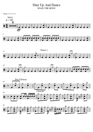Walk the Moon  score for Drums