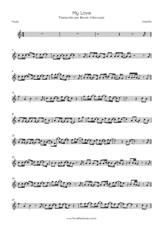 Westlife My Love score for Flute