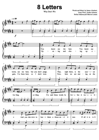 Why Don´t We  score for Piano