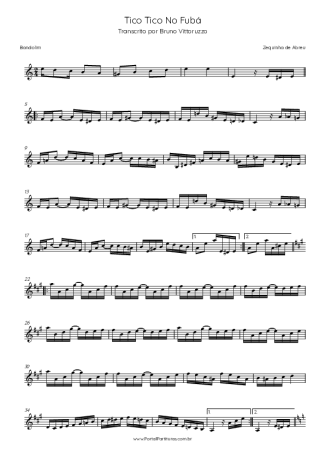 Zequinha de Abreu Tico-Tico no Fubá score for Mandolin